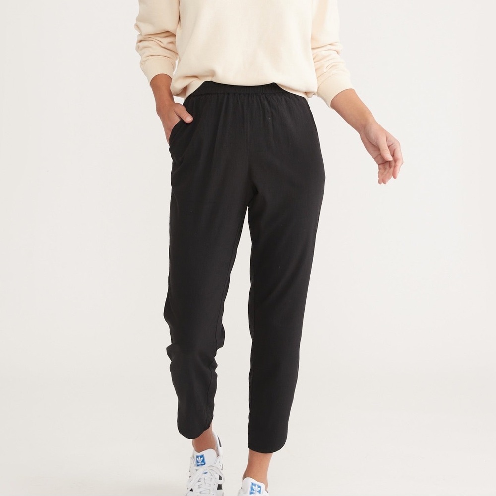 Marine Layer Allison Pant Classic Black Cropped Pants